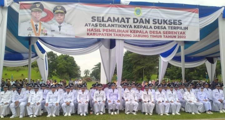 Bupati Tanjab Timur Lantik 45 Kepala Desa Terpilih